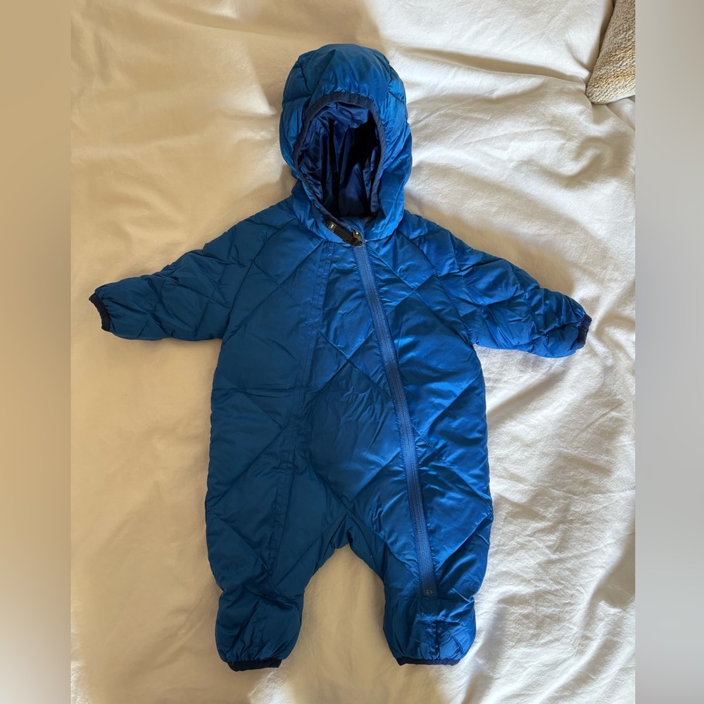 REI Blue Infant Puffer Snow Suit, 3 months
